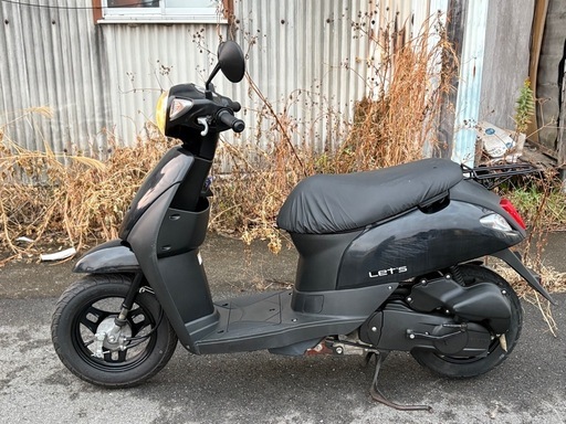 二級整備士の軽整備済み‼️レッツ4 後ろにカゴ付き　配送可能　現車確認可能 スズキ レッツ 現行型 調子良好 CA4AA 原付き スクーター 配達可