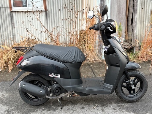 スズキ　レッツ-4　エンジン機関良好　セル1発始動いたします！調子いいです！ブラック色！ スズキ レッツ 現行型 調子良好 CA4AA 原付き スクーター 配達可