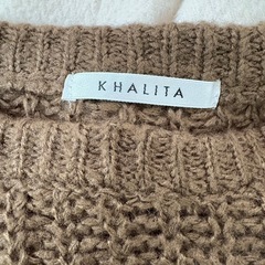 ブラウンざっくりニットの画像