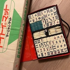 麻雀牌セット＋麻雀マットの画像