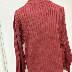 赤茶カットソー？薄手セーターの画像