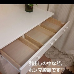 食器棚　レンジ　ホワイト　カントリー調の画像