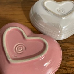 ル・クルーゼ スモール ハートディッシュ ハート皿 2枚入り 新品未使用