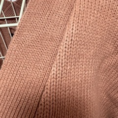 ブラウンニットウエストリボンカーデの画像
