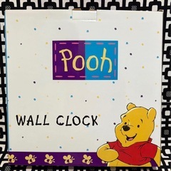 【新品未使用】くまのプーさん壁掛け時計　ウォールクロック 静音タイプの画像