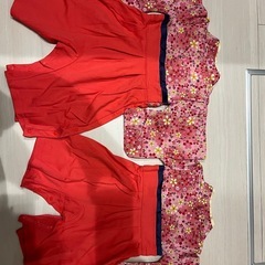 美品⭐︎祝い着　雛祭り　お雛様　
着物　袴ロンパース2枚セット/双子　和装　セレモニードレスの画像