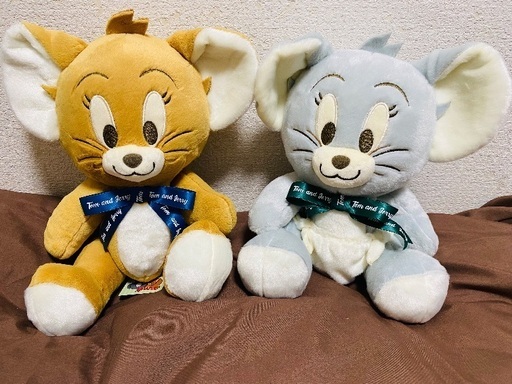 新品♡タグ付 トムとジェリー レトロドールBIGぬいぐるみ 2種セット