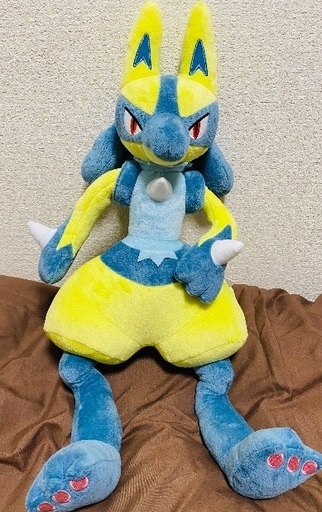 新作♡タグ付 ポケモンめちゃもふぐっとぬいぐるみ 黄色いルカリオ (夕