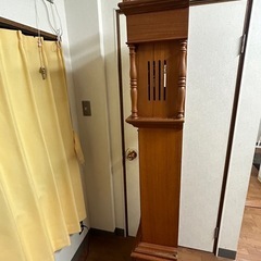 ①引き取り限定骨董品当時物TEMPUS FUGIT 柱時計ドイツ製現状品 の画像