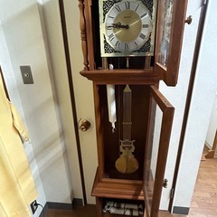 ①引き取り限定骨董品当時物TEMPUS FUGIT 柱時計ドイツ製現状品 の画像