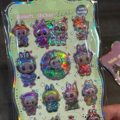 ラブブ ぷくぷく 立体シール 3枚セットの画像