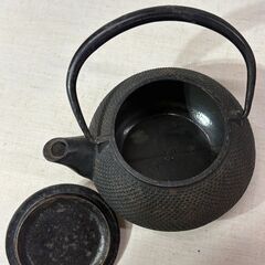 南部鉄器 岩鋳鉄瓶 茶托 急須敷 茶道具 煎茶道具 鉄器 茶器 7点セットの画像