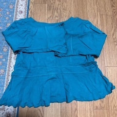 Collecat ターコイズ フリル付きカーディガンの画像