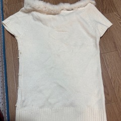 Diana Rellano ファー付き半袖ニットの画像