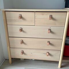 木製引出し棚を1,000円で譲ります。の画像