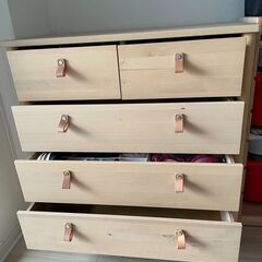 木製引出し棚を1,000円で譲ります。の画像