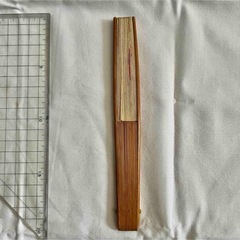 赤い実の扇子の画像