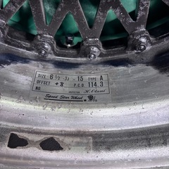 15インチ スピードスター　4本セット　6.5J AE86 4穴　114.3の画像