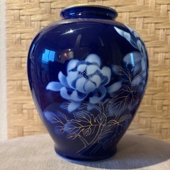 【宮内庁御用達】深川製磁 ／ 瑠璃 花瓶の画像