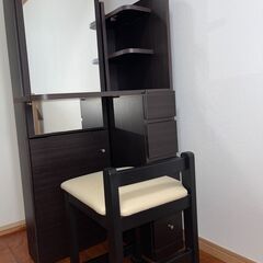 【引越しのため】ニトリ 姿見ドレッサー（ノーブルBR）美品の画像