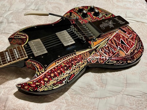 sg エレキギター　サイケペイント ジャパンビンテージ サイケデリックペイントSG エピフォン社 (民生) 古島の弦楽器、ギター