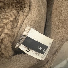 wordtrobe キルティング 裏ボアコート、茶色ムートンコートの画像