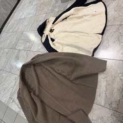 wordtrobe キルティング 裏ボアコート、茶色ムートンコートの画像