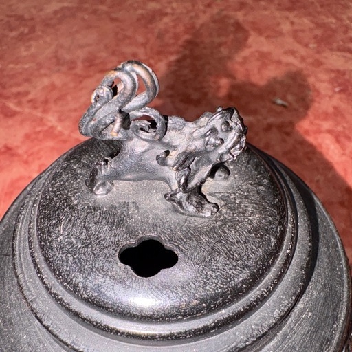 GYP1225 三足香炉獅子摘み香爐金属製中国美術 (pa) 津福のその他の中古