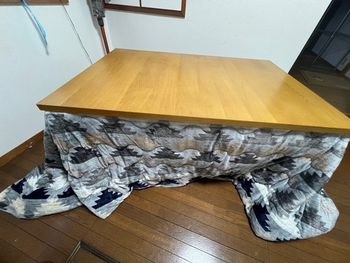 脚の高さを変更できるコタツ幅120cm (momen) 藤の牛島のテーブル