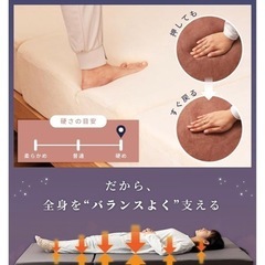 【新品未開封】シングルマットレス グレー 高反発 三つ折り　19990円の画像