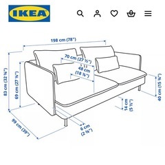 IKEA ソーデルハムン ソファベッドの画像