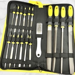 工具 ヤスリセット三角 金属ヤスリ 平 丸 半丸 研削 バリ取り 荒削り 17本組 木材, 金属, 炭素鋼の画像