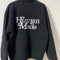 ブラック Mサイズ ボアフリースジャケットプルオーバーの画像