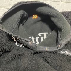 ブラック Mサイズ ボアフリースジャケットプルオーバーの画像