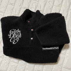 ブラック Mサイズ ボアフリースジャケットプルオーバーの画像