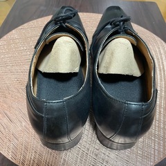 本革ビジネスシューズ黒外羽根40使用感ありメンズの画像