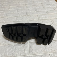 【メンズ】厚底ローファー 本革 黒 EU40 K-POP風 高級感の画像