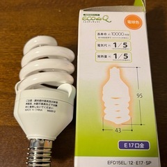 省エネ電球型蛍光ランプ12W(60W電球相当)E17口金用 新品の画像