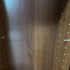 スライド式本棚（ダークブラウン）の画像