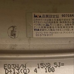 WORK】EQUIP 03 エクイップ・ゼロスリー15インチ 8.5 J+13の画像