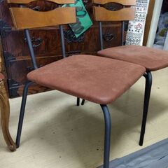 極上美品　定価10000円以上　アイアンフレーム　天然木　高級　椅子　チェア　ダイニングテーブル　の画像
