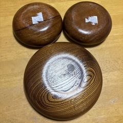 木製のボウル３個セットの画像