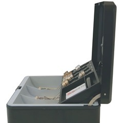 【中古】Engels（エンゲルス）手提げ金庫 ES-8000／2点あり 店舗整理品／動作確認済みの画像