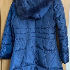 ダウンフェザー　ダウンロングコート　ネイビーの画像