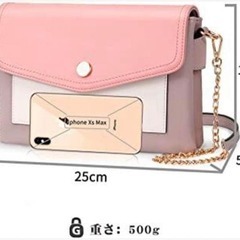 ショルダーバッグ 斜めがけ　レディース ポシェット　パーティーバッグ ピンクの画像