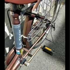 24インチ  オートライト 自転車 前後カゴの画像