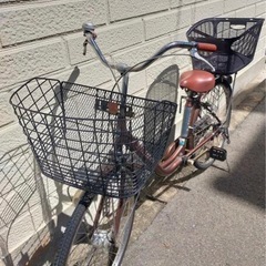 24インチ  オートライト 自転車 前後カゴの画像