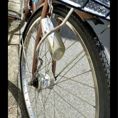 24インチ  オートライト 自転車 前後カゴの画像