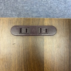 【2点セット】 受付電話台2口コンセント付き　サイドテーブルの画像