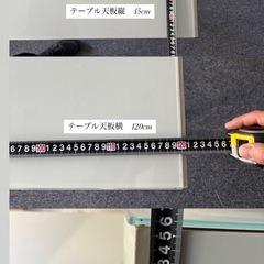 【収納付き】オフィステーブル(ガラスデスク)の画像